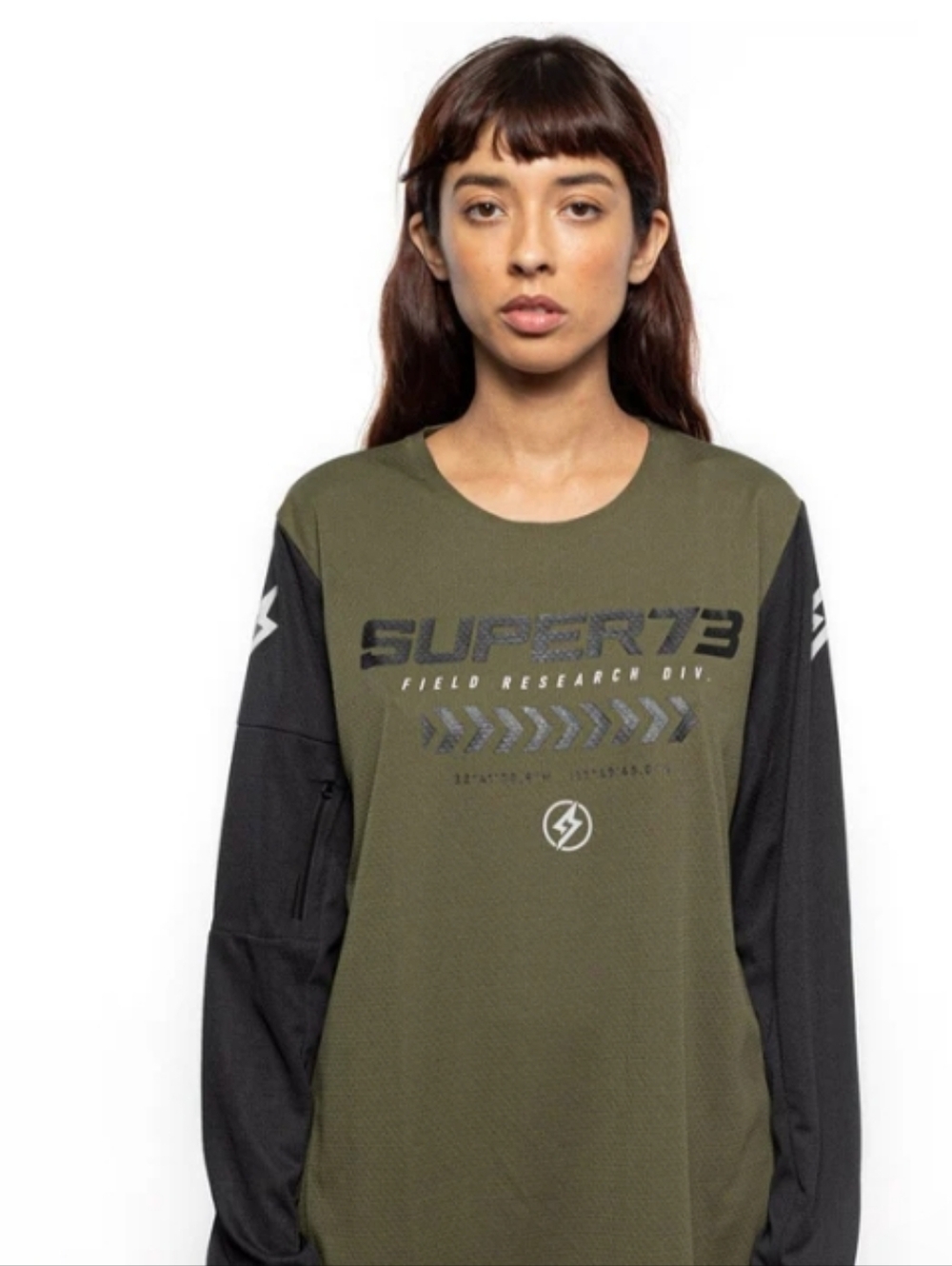 Super73 Hoon Jersey in Olive Green and Black